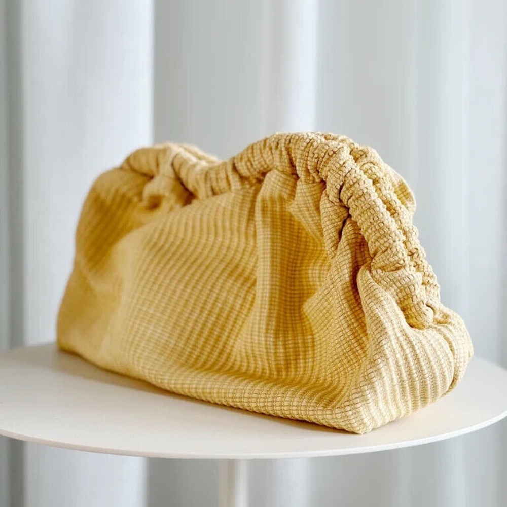 MANSUR GAVRIEL Cloud Raffia Clutch Bag